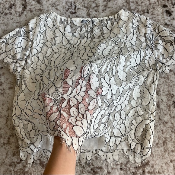 Zara white lace top. Size S. - Picture 4 of 6